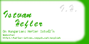 istvan hefler business card
